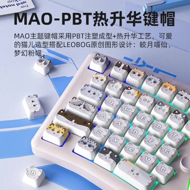 کیبورد مکانیکی آلیس LEOBOG A75 با قابلیت تعویض گرم، RGB، سفارشی‌سازی شده برای بازی و کارهای اداری و تبلت، ساختار TOP