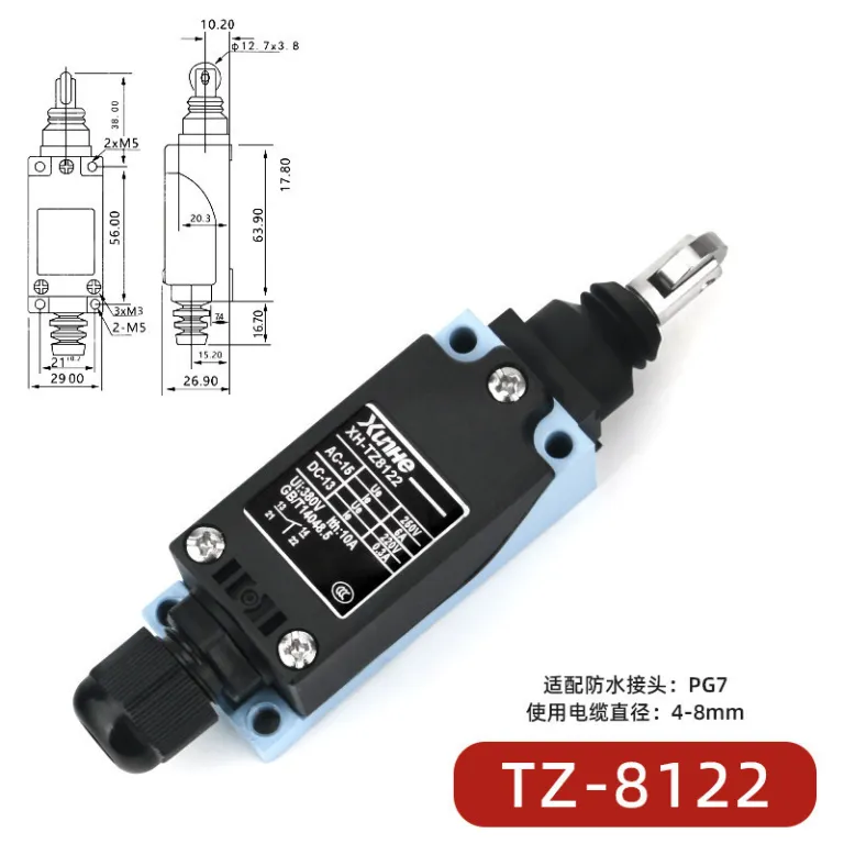 ME-8108 کلید محدودکننده خودبازگشت میکروسوئیچ تماسی محدودکننده TZ-8101 کلید مسیر