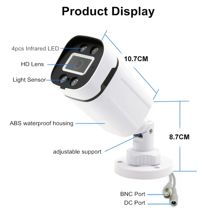 دوربین مداربسته آنالوگ BNC فضای باز AHD با کیفیت بالا دوربین امنیتی CCTV Camera