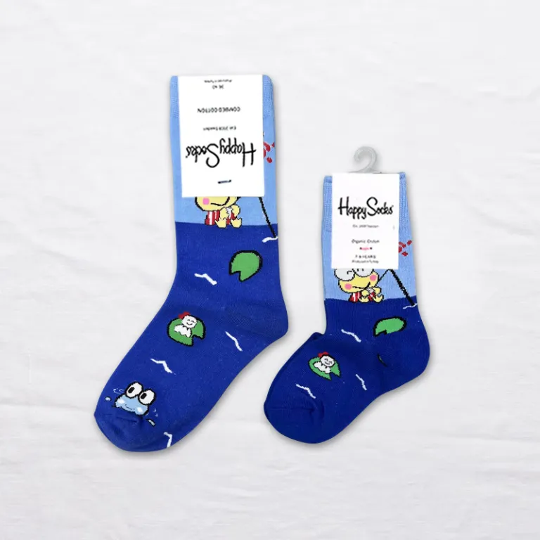 جوراب بچگانه HappySocks طرح کارتونی ساق متوسط مدل هایپی مناسب دختر و پسر برای استفاده بیرون از منزل طرح بامزه عمده و خانوادگی