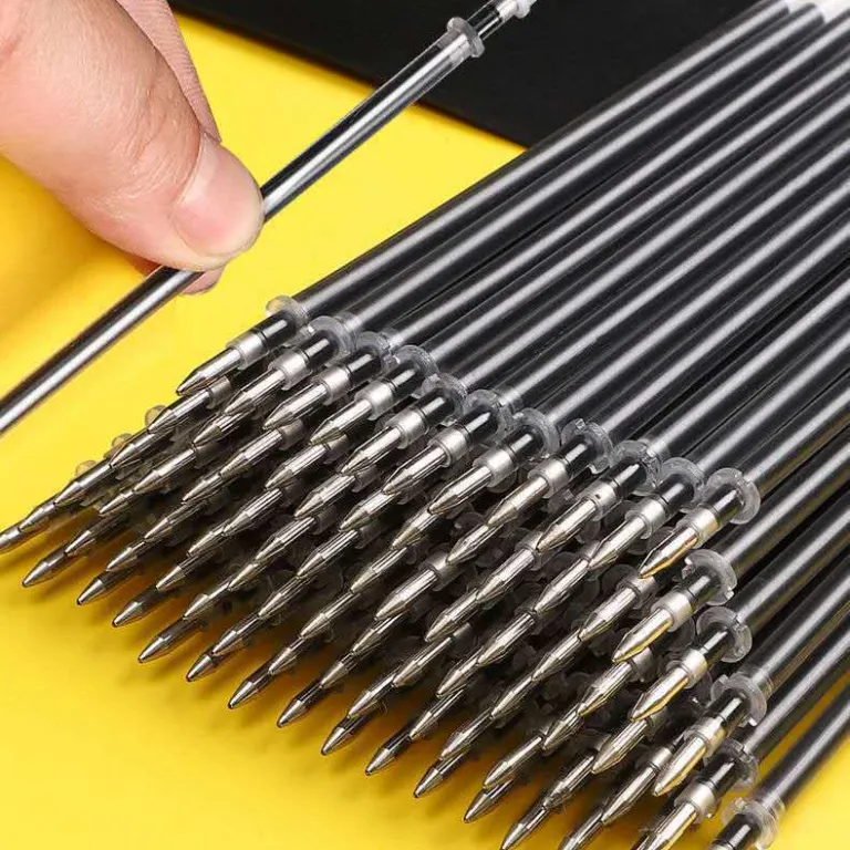 خودکار ساچمه‌ای عمده کارخانه، نوک سوزنی کامل، سر گلوله‌ای 0.5mm، مغزی خودکار جایگزین، لوازم‌تحریر دانش‌آموزی