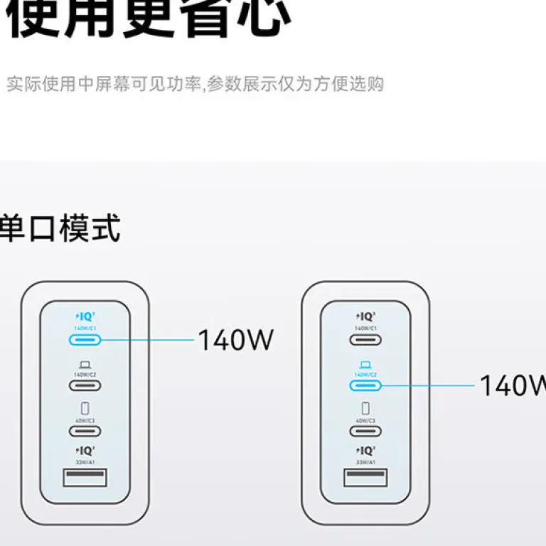 ست شارژر و کابل ANKER 140W گالیوم نیترید با دو نمایشگر هوشمند B2697