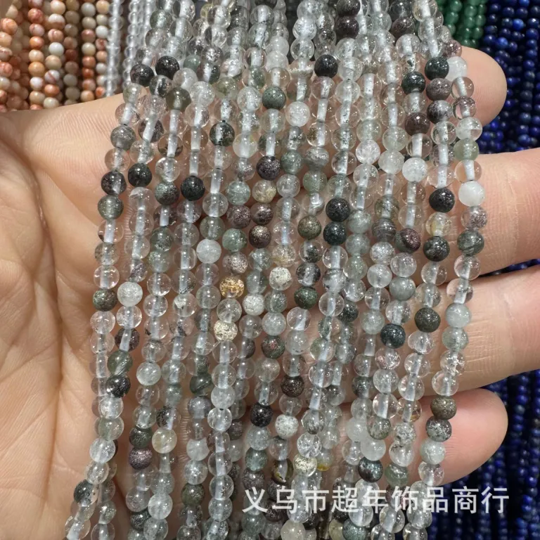 2mm3mm4mm مهره‌های گرد کوچک سنگ طبیعی، لوازم جانبی زیورآلات، آمیتیست، آونتورین سبز، تورمالین، مهره‌های DIY عمده