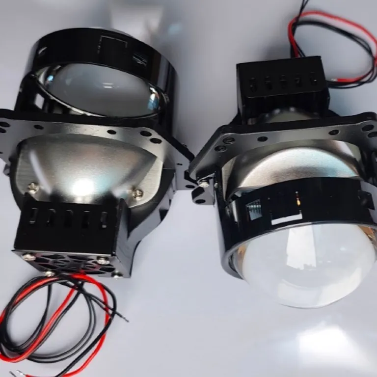 چراغ جلو LED دوگانه سوز لنزدار کوتاه 60W مخصوص خودرو و موتورسیکلت با نور بالا و پایین 3 اینچ عرضه مستقیم کارخانه