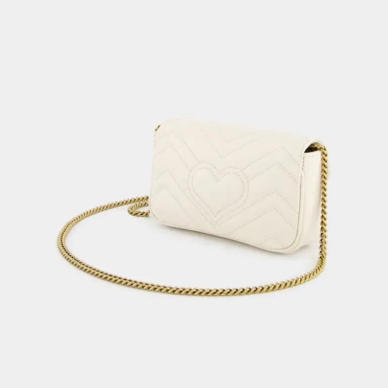 کیف دستی مینی زنانه GUCCI از چرم گاوی، از مجموعه کلاسیک Marmont با بند زنجیری دوشی و کراسبادی