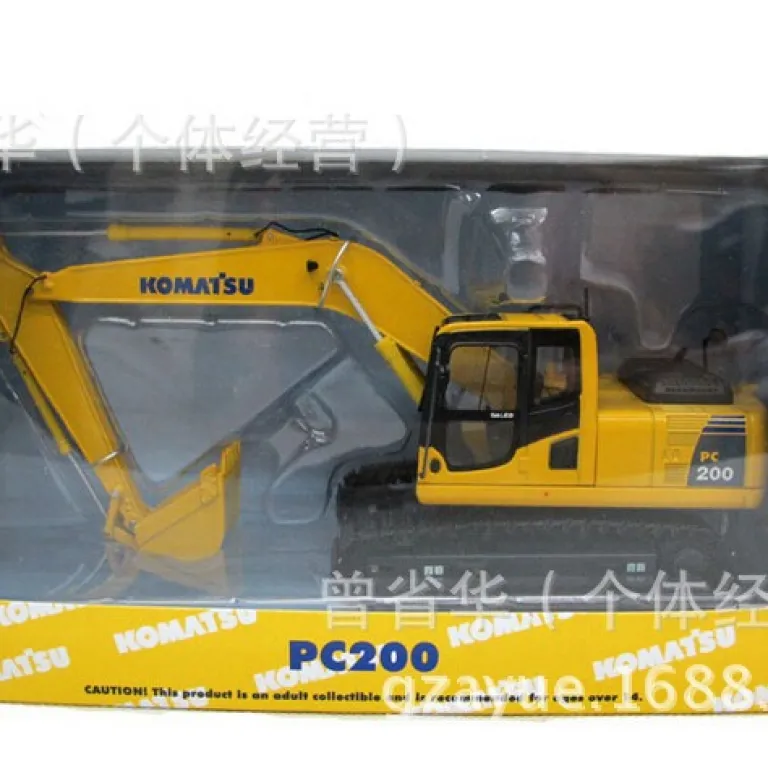 مدل ماشین مهندسی آلیاژی بیل‌مکانیکی کوماتسو Komatsu PC200 برای صادرات 1/50، مناسب به عنوان هدیه و دکوری