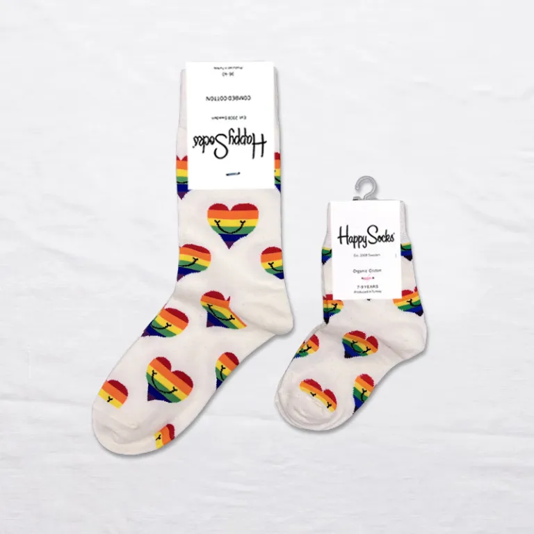 جوراب بچگانه HappySocks طرح کارتونی ساق متوسط مدل هایپی مناسب دختر و پسر برای استفاده بیرون از منزل طرح بامزه عمده و خانوادگی