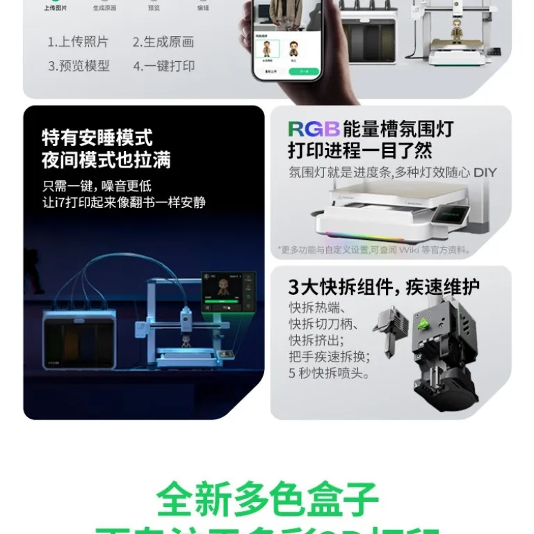 پرینتر سه‌بعدی مبتدی i7 AI 3D از برند Creality مدل SPARKX i7 هدیه کودک و والدین
