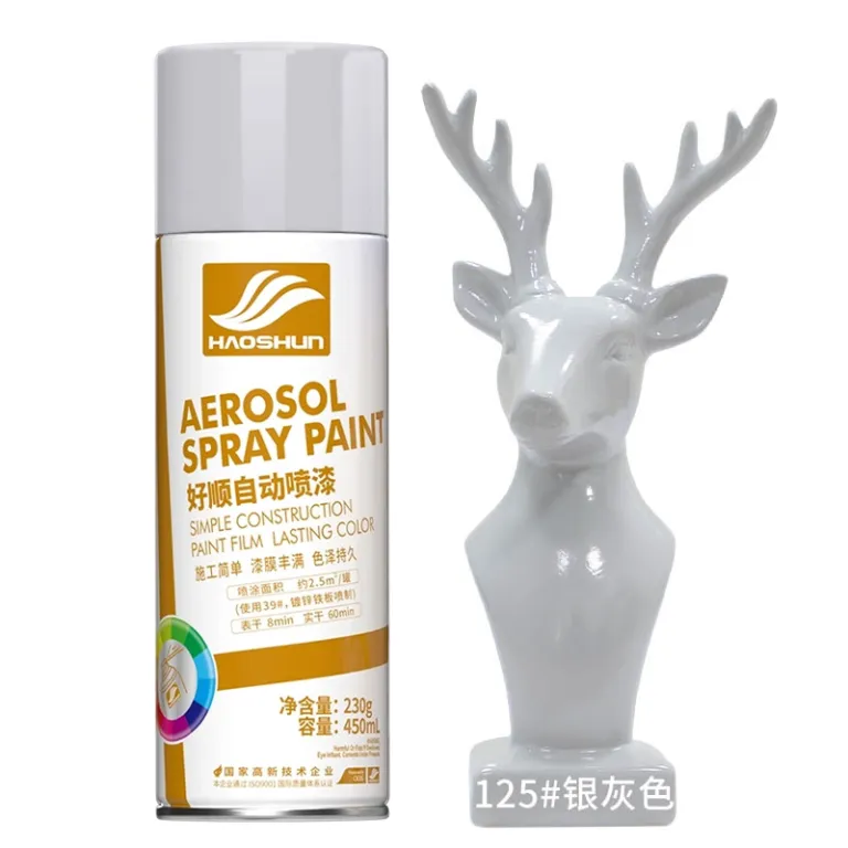 اسپری رنگ 450ml هاوشون ضدزنگ فلز در رنگ‌های مشکی سفید قرمز برای مصارف خانگی و تغییر رنگ خودرو