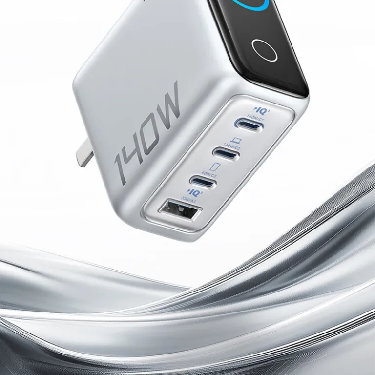 ست شارژر و کابل ANKER 140W گالیوم نیترید با دو نمایشگر هوشمند B2697