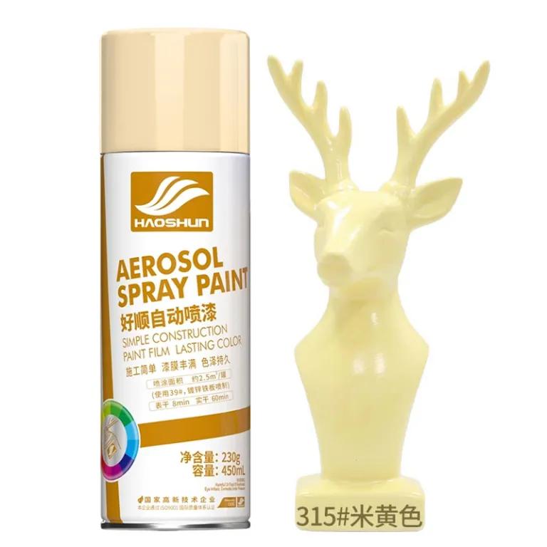 اسپری رنگ 450ml هاوشون ضدزنگ فلز در رنگ‌های مشکی سفید قرمز برای مصارف خانگی و تغییر رنگ خودرو