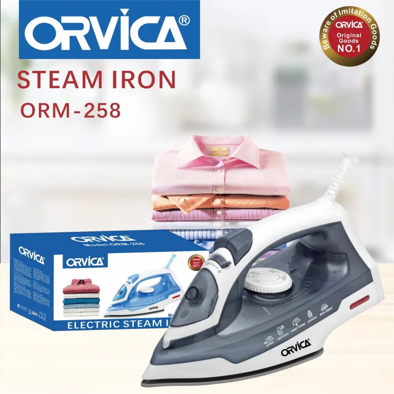 اتو بخار قابل حمل ORVICA دستی خانگی اتو برقی کوچک با پاشش آب و کف سرامیکی Iron