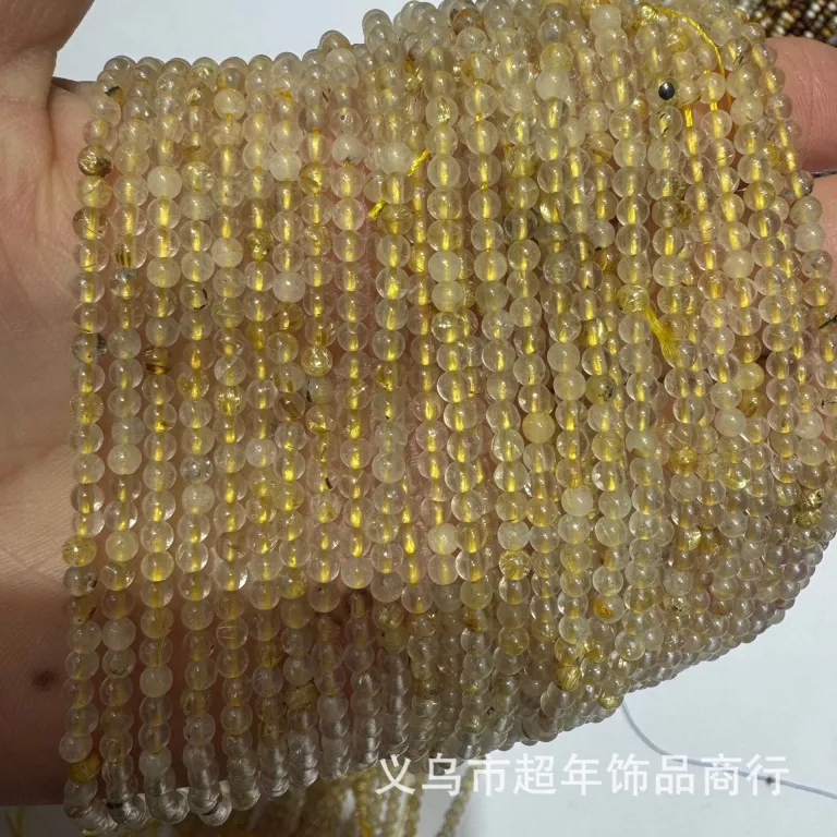 2mm3mm4mm مهره‌های گرد کوچک سنگ طبیعی، لوازم جانبی زیورآلات، آمیتیست، آونتورین سبز، تورمالین، مهره‌های DIY عمده