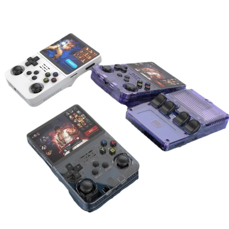 کنسول بازی جدید R36S کنسول دستی با کیفیت تصویر بالا 3D دارای دو جوی‌استیک، شبیه‌ساز GBA و آرکید، بازی King of Fighters