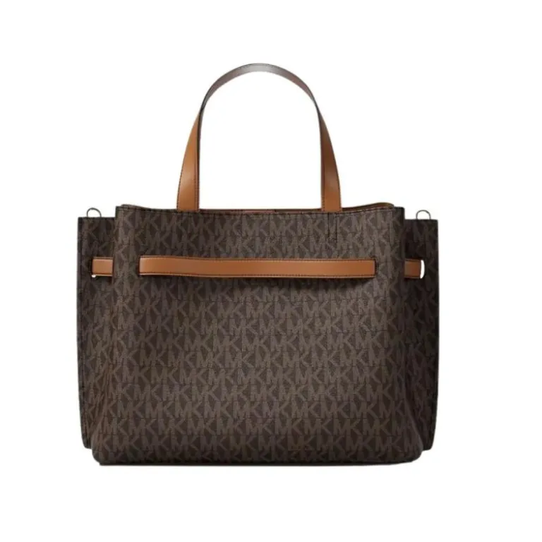 کیف توت MICHAEL KORS مدل EMILIA طرح مونوگرام کلاسیک شیک دوشی و دستی مناسب محل کار