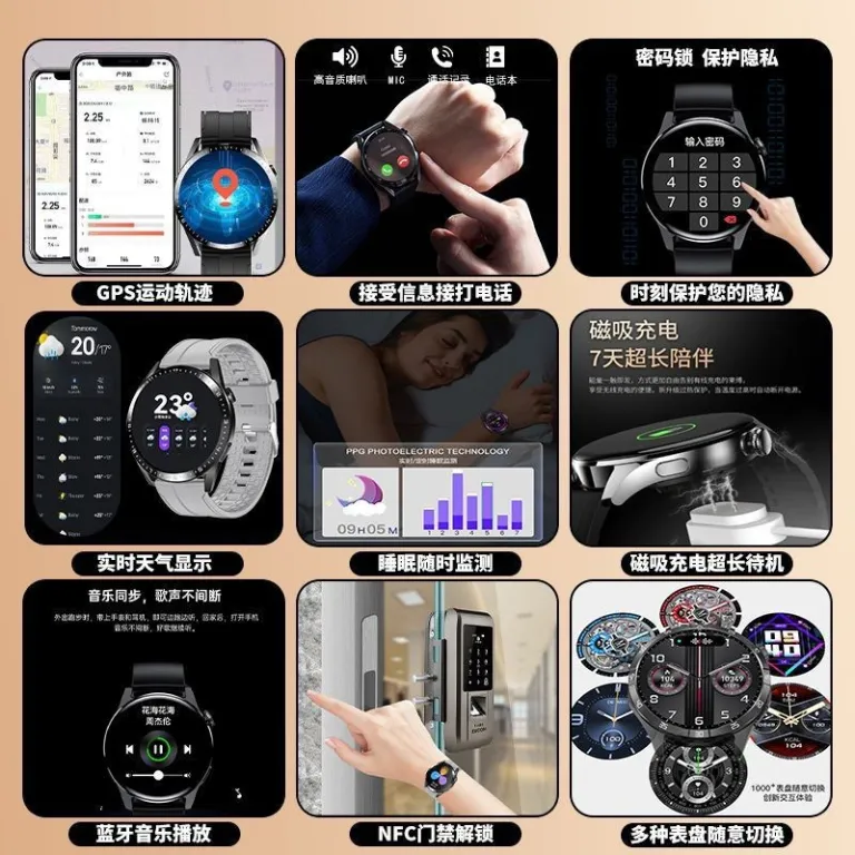 ساعت هوشمند جدید ردهبالا GT8 با بلوتوث، تماس، پرداخت، NFC، کنترل دسترسی، سنجش ضربان قلب و سازگار با اندروید