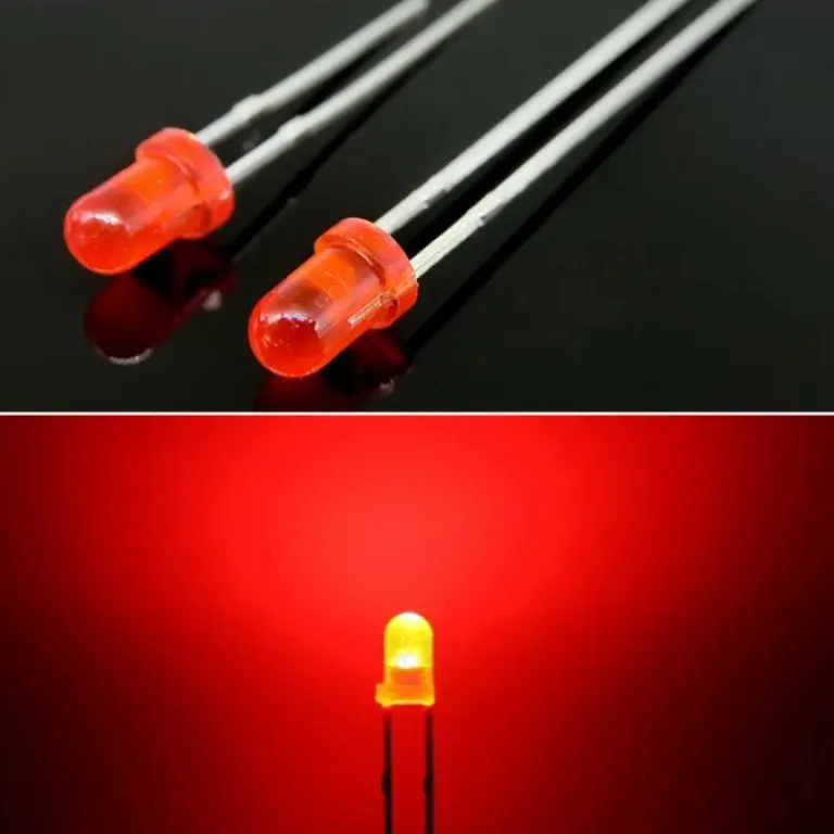 F3 LED نشانگر قرمز با پایه کوتاه F5 چراغ آبی سفید و آبی یخی با پایه بلند، سبز و زرد