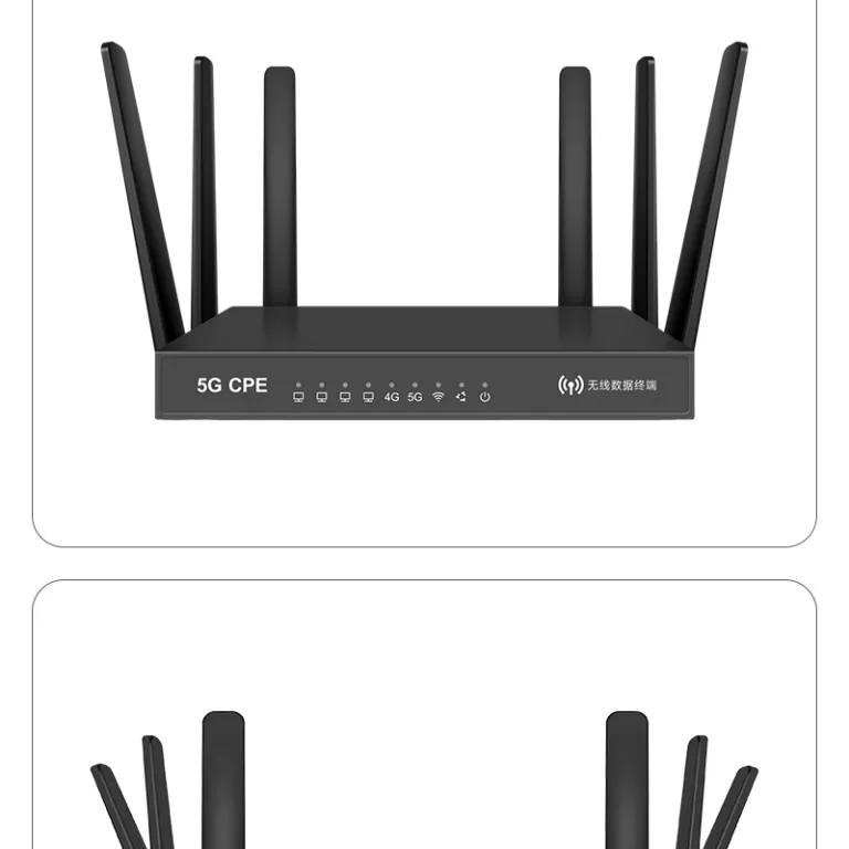 5G روتر بی‌سیم CPE صنعتی دو بانده گیگابیتی برای سازمان، خانه و محل کار با پشتیبانی از سیم‌کارت و تبدیل به وای‌فای
