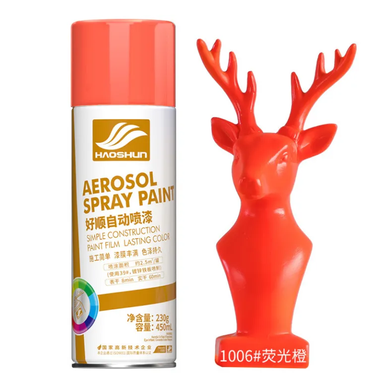 اسپری رنگ 450ml هاوشون ضدزنگ فلز در رنگ‌های مشکی سفید قرمز برای مصارف خانگی و تغییر رنگ خودرو