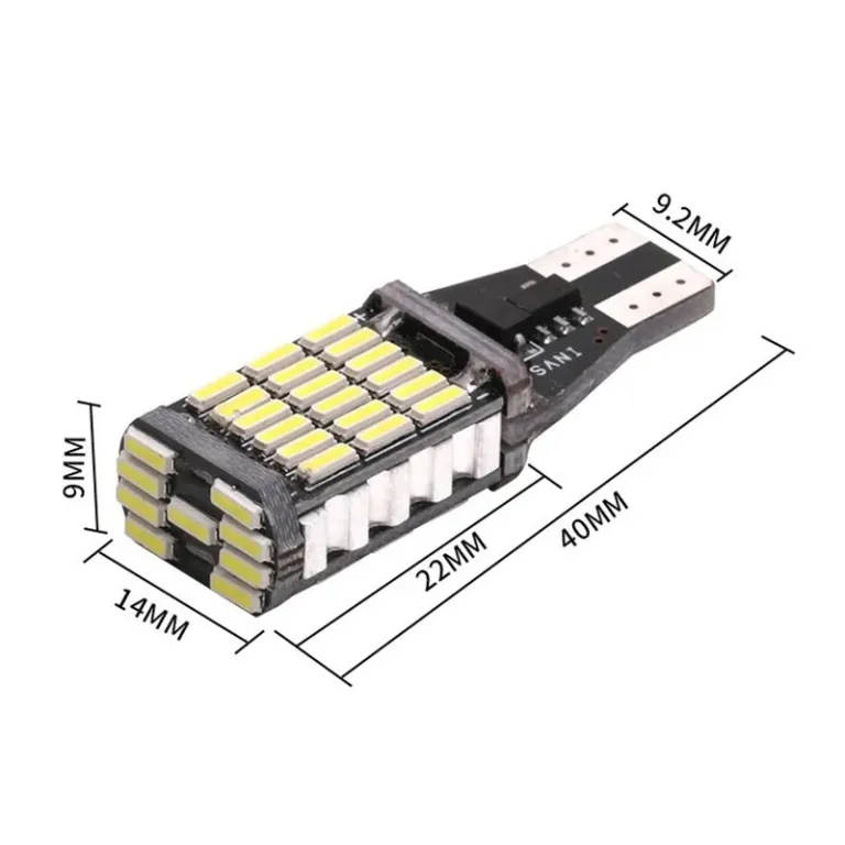 لامپ ال‌ای‌دی دنده عقب خودرو با رفع خطا T15-4014-45SMD لامپ راهنما لامپ ترمز لامپ چراغ عقب پرشدت