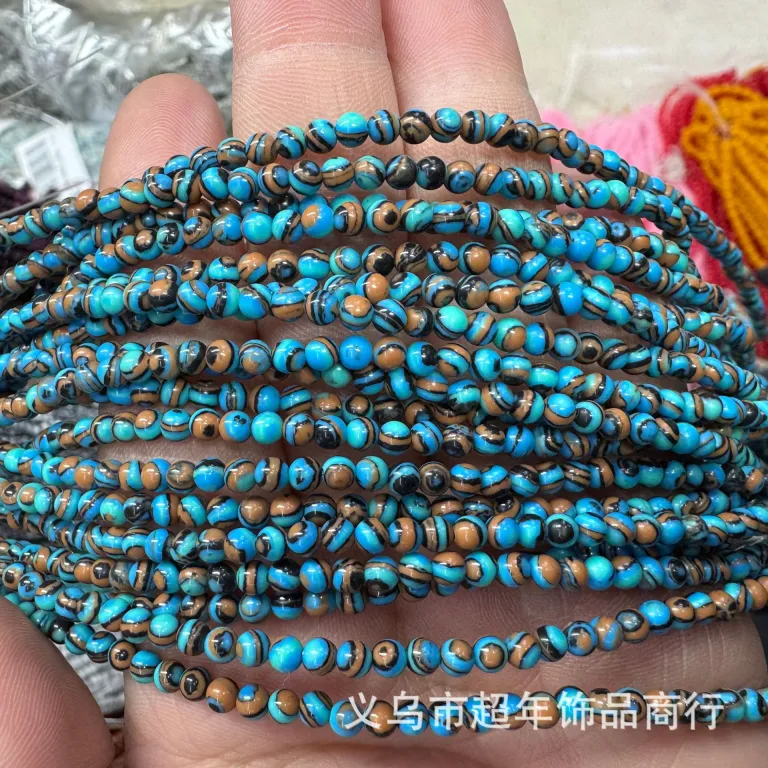 2mm3mm4mm مهره‌های گرد کوچک سنگ طبیعی، لوازم جانبی زیورآلات، آمیتیست، آونتورین سبز، تورمالین، مهره‌های DIY عمده