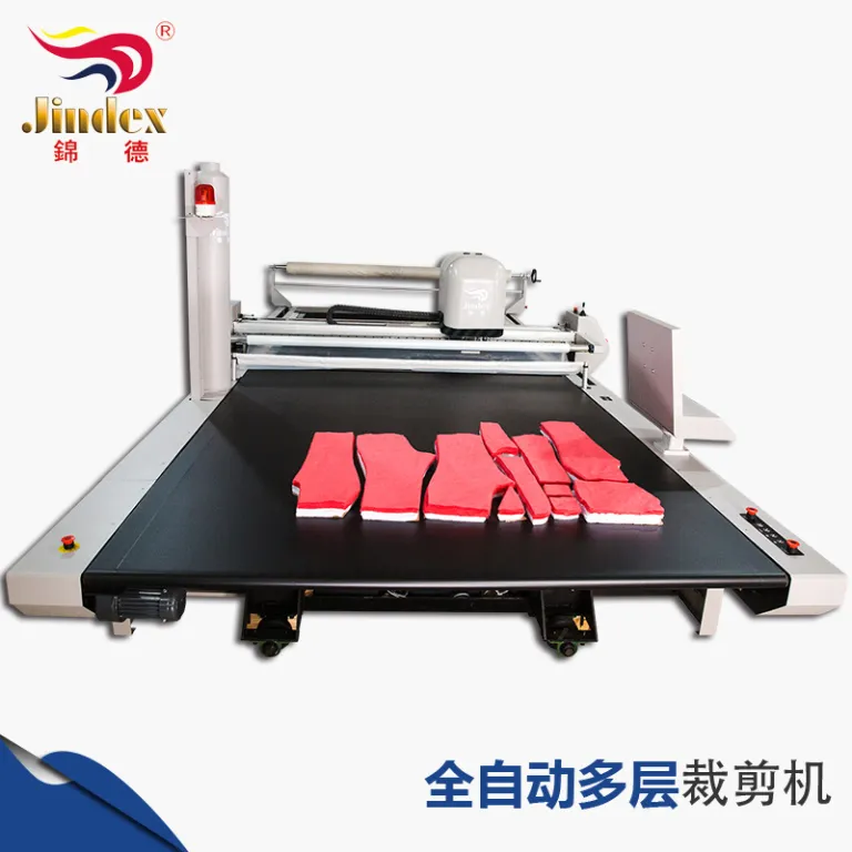 میز برش با تیغه لرزشی CNC مدل 2020 برای برش چندلایه پارچه و چرم با تغذیه خودکار، دستگاه برش پارچه کامپیوتری تمام اتوماتیک