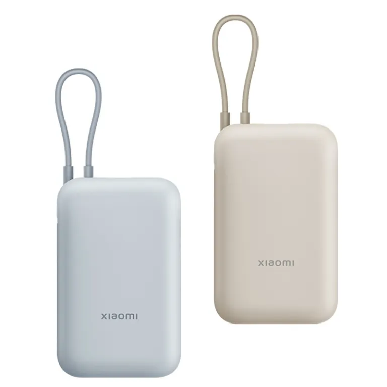 پاوربانک جیبی شیائومی با کابل داخلی 10000mAh مناسب دانش‌آموزان و رفت‌وآمد روزانه، شارژ سریع، هدیه تبلیغاتی سازمانی