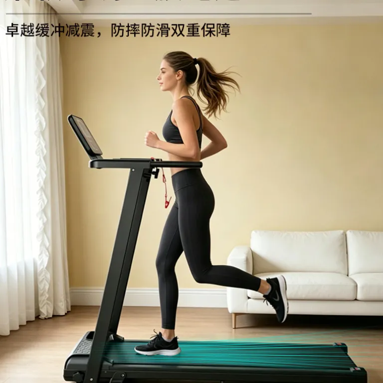 تردمیل تخت قابل تنظیم شیب خانگی کم‌صدا با قابلیت راه رفتن و دویدن، تاشو برقی، تجهیزات بدنسازی