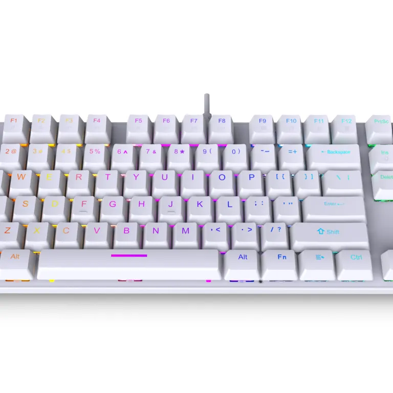 کیبورد مکانیکی فلزی K87 با 87 کلید، نور RGB، سوییچ آبی، مناسب بازی و اداری