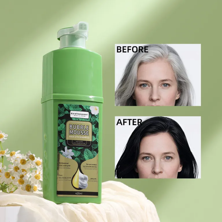 موس رنگ موی حباب‌دار کراس‌بوردر بدون تماس با پوست سر رنگ گیاهی شامپو رنگ مو hair dye shampoo