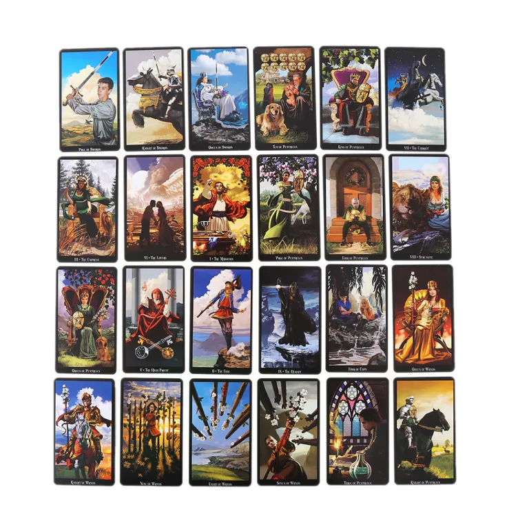 تاروت با روکش طلا جعبه فلزی لوکس Tarot Cards Deck همراه با دفترچه راهنمای کاغذی