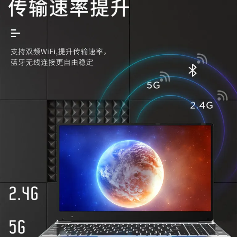 لپ‌تاپ 15.6 اینچی N5095 16GB با حسگر اثر انگشت و نور پس‌زمینه، صفحه‌کلید روسی