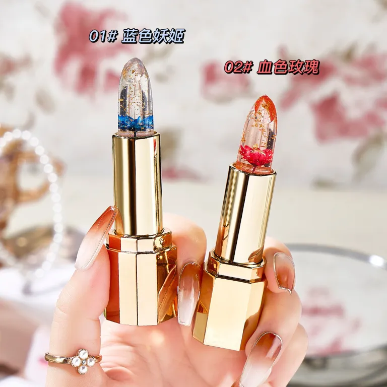 رژ لب تغییر رنگ ژله‌ای گلبرگ دیجیفولون مرطوب‌کننده ترمیم‌کننده لب‌های ترک‌خورده بدون رنگ پریدگی و بدون انتقال