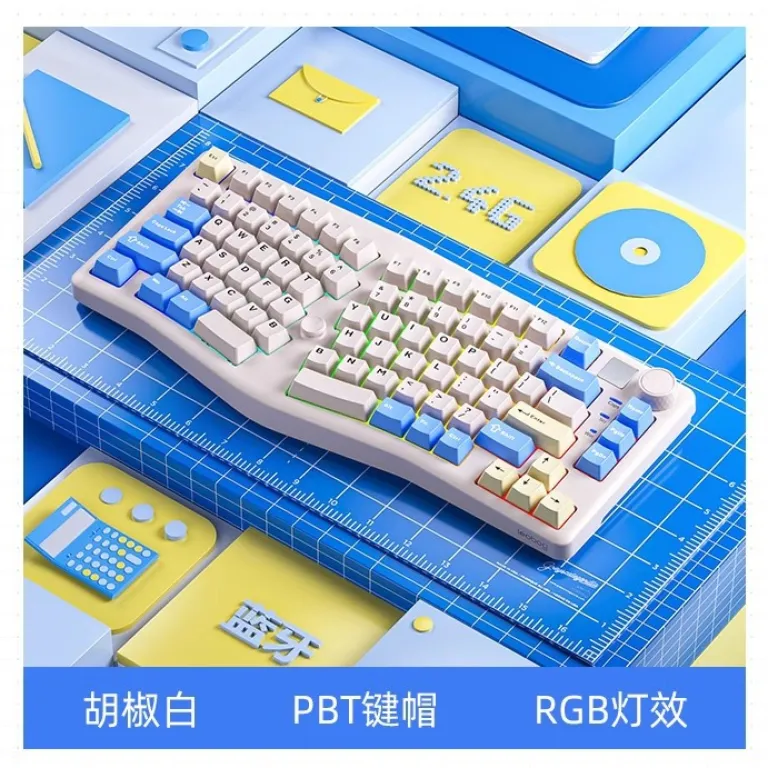 کیبورد مکانیکی آلیس LEOBOG A75 با قابلیت تعویض گرم، RGB، سفارشی‌سازی شده برای بازی و کارهای اداری و تبلت، ساختار TOP