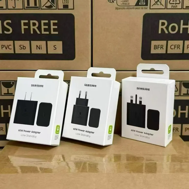 شارژر EP-T6010 با دوشاخه اروپایی، آمریکایی و انگلیسی 60W مناسب سامسونگ گلکسی S26U/S26+ شارژ فوق‌سریع 3.0