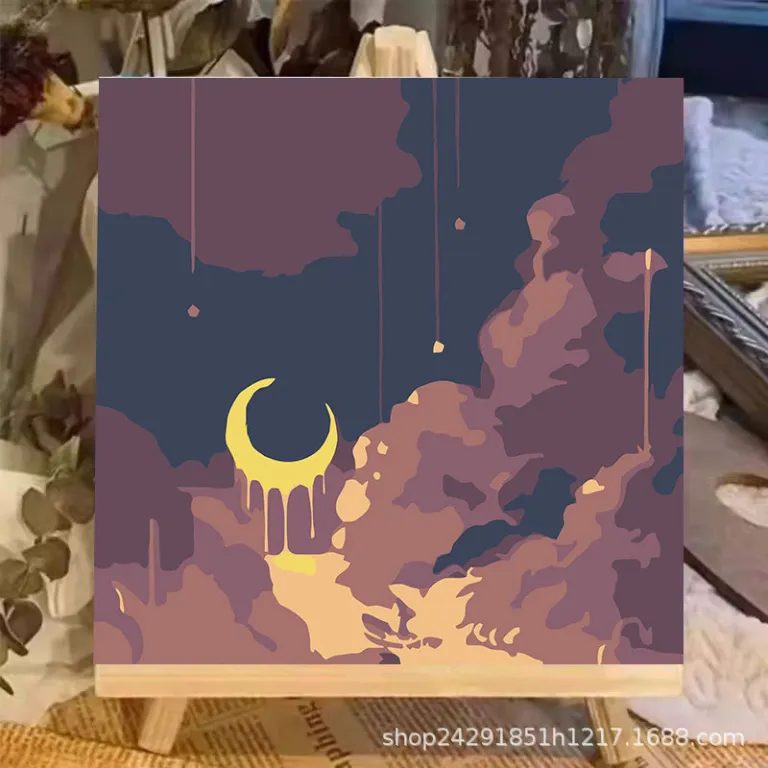 نقاشی رنگ‌روغن دیجیتال گل DIY رنگ‌آمیزی نقاشی دستی کودکانه نقاشی دستی پر کردن منظره لاله نقاشی رنگ‌روغن دیجیتال عمده