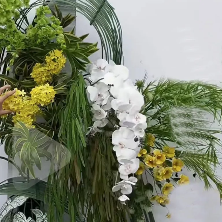 9 گل ارکیده پروانه‌ای مصنوعی با گلبرگ فیلمی 3D چاپی با حس لمس واقعی، گل ارکیده مصنوعی برای عروسی، گل‌آرایی و دکوراسیون منزل