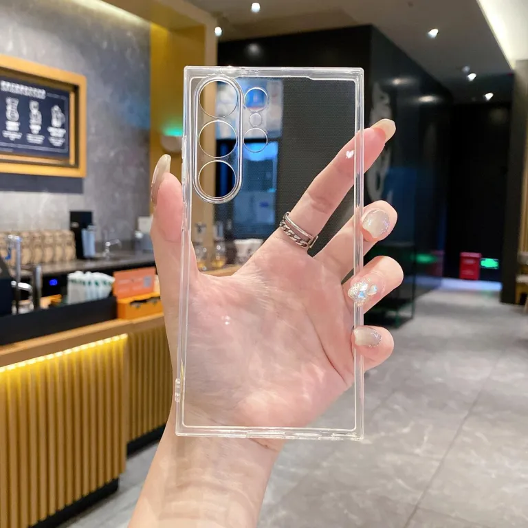 قاب محافظ شفاف با سوراخ‌های دقیق لبه صاف TPU مناسب سامسونگ S25 A56A07 قاب محافظ note20 قاب سیلیکونی ضد ضربه گوشی