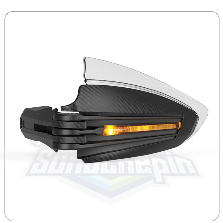 محافظ دسته موتورسیکلت LED تاشو با چراغ روز و راهنما