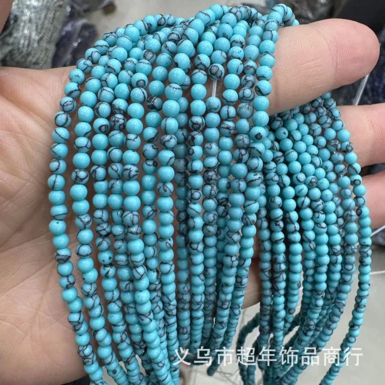 2mm3mm4mm مهره‌های گرد کوچک سنگ طبیعی، لوازم جانبی زیورآلات، آمیتیست، آونتورین سبز، تورمالین، مهره‌های DIY عمده