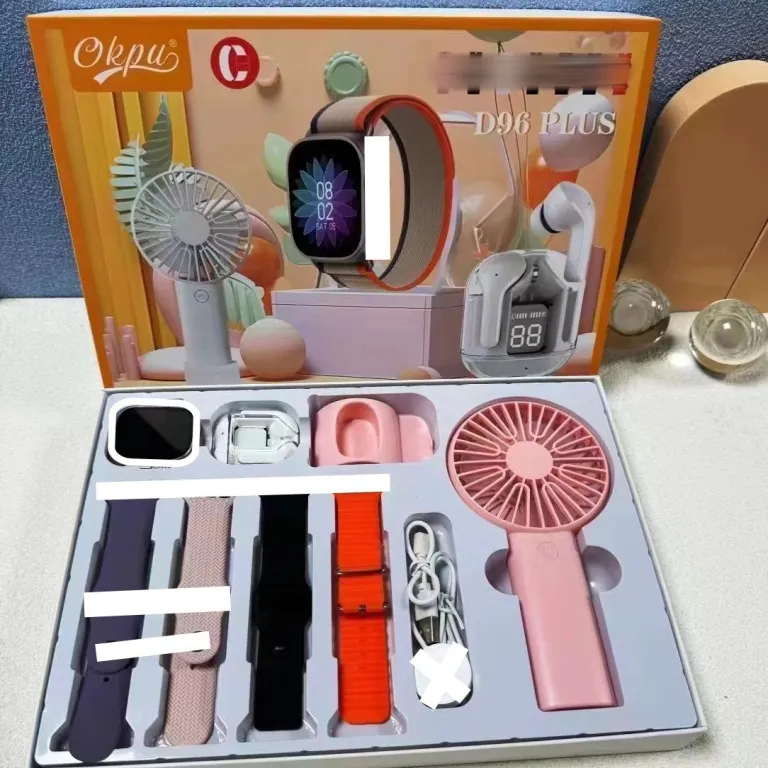 D96plus ساعت هوشمند مردانه چندکاره با سنجش ضربان قلب و باتری بادوام، مناسب بانوان، دارای فن Smart Watch