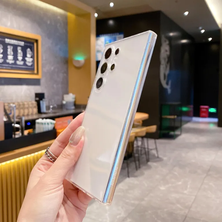 قاب محافظ شفاف با سوراخ‌های دقیق لبه صاف TPU مناسب سامسونگ S25 A56A07 قاب محافظ note20 قاب سیلیکونی ضد ضربه گوشی