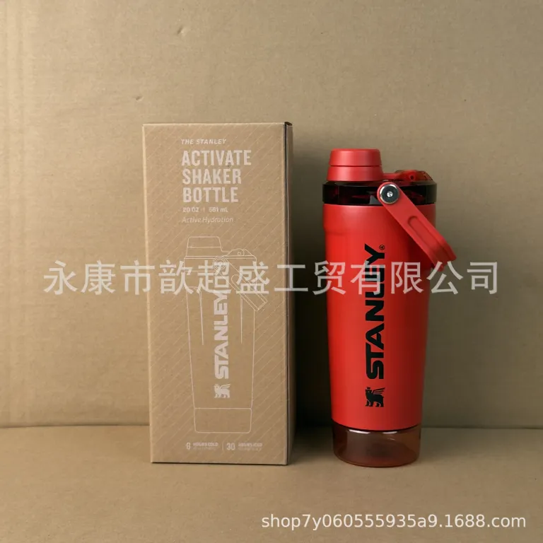 شیکر Stanley 304 فلاسک استیل ضدزنگ، ظرفیت بالا مناسب باشگاه، بطری ورزشی دسته‌دار آمریکایی