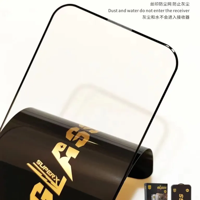 گلس OG Glass ضد الکتریسیته ساکن با لبه خمیده فوق‌العاده بزرگ مناسب آیفون 17 16 15/Pro Max