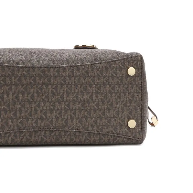 کیف دوشی زنانه MICHAEL KORS مدل Voyager طرح مونوگرام دورنگ