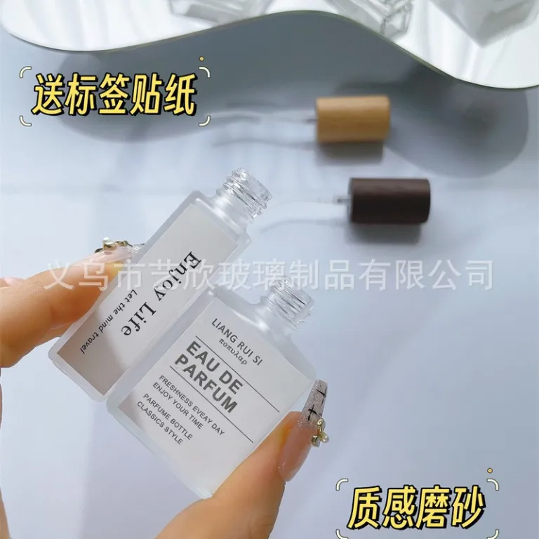 شیشه تقسیم عطر با درب چوبی خالی شیشهای 10ml لوکس مسافرتی قابل حمل 5ml شیشه اسپری نمونه شیشه عطر
