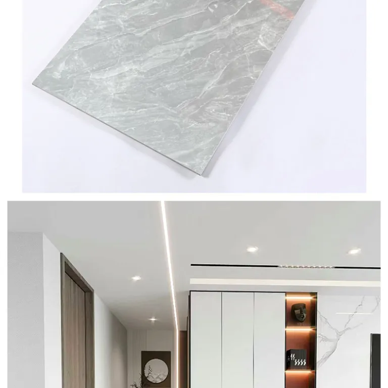 کاشی 750x1500 کفپوش پذیرایی اسلب بزرگ گوانگدونگ فوشان بدنه کامل مرمری خاکستری کاشی دیواری کفپوش ضدلغزش