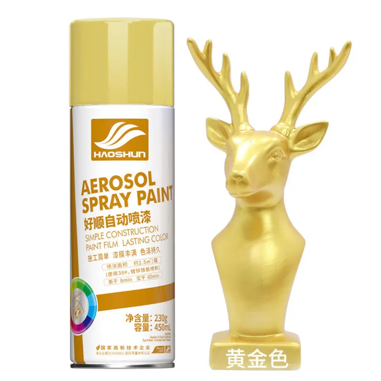 اسپری رنگ 450ml هاوشون ضدزنگ فلز در رنگ‌های مشکی سفید قرمز برای مصارف خانگی و تغییر رنگ خودرو
