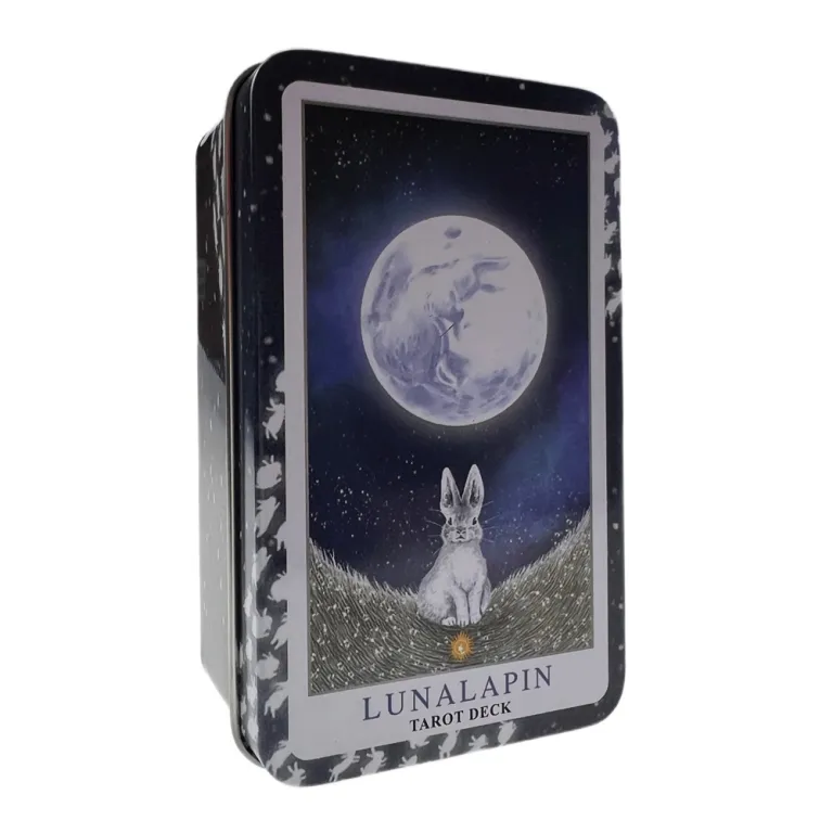 تاروت با روکش طلا جعبه فلزی لوکس Tarot Cards Deck همراه با دفترچه راهنمای کاغذی