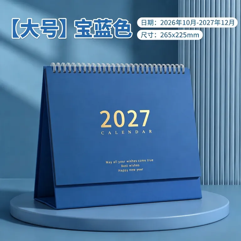 تقویم رومیزی 2027 ساده به سبک موراندی، تقویم خلاقانه با برنامه خودانضباطی، پایه رومیزی، سفارشی برای شرکت‌ها